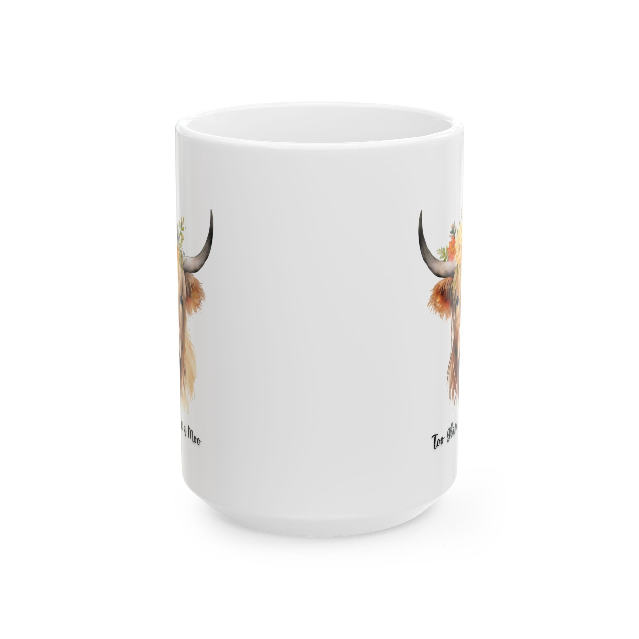 Ceramic Mug, Highland Cow Mug, Funny Mug, Farmhouse Kitchen Decor, Cow Lover Gift, Coffee Cup, Tea Mug, Gift for Her, Kitchen Drinkware