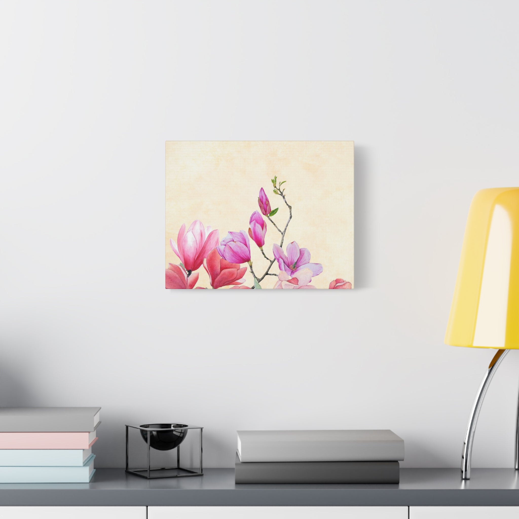 Country Meadow Magnolia – Watercolor Cottagecore Canvas Wall Art | Rustic Farmhouse Floral Print (Vertical & Horizontal)