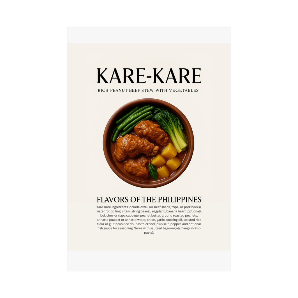 Kare-Kare Poster — Filipino Cuisine Matte Vertical Food Art Print