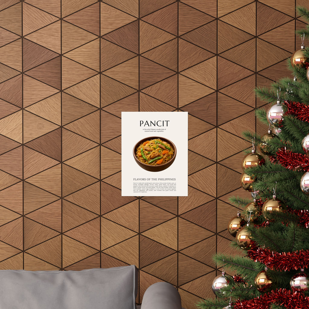 Pancit Food Art Print | Filipino Comfort Food Poster | Kitchen Wall Decor