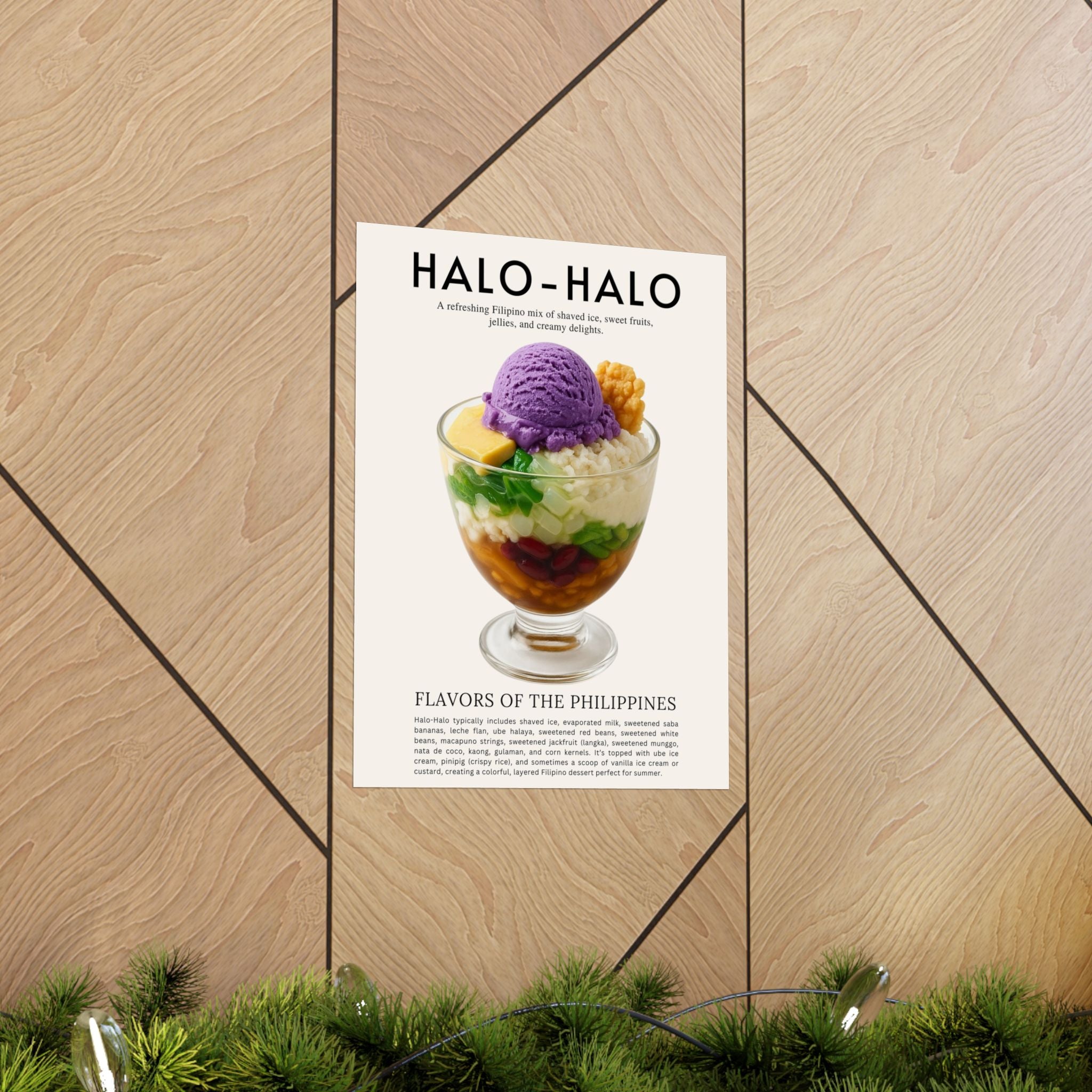 Halo-Halo Dessert Poster — Vibrant Filipino Food Wall Art