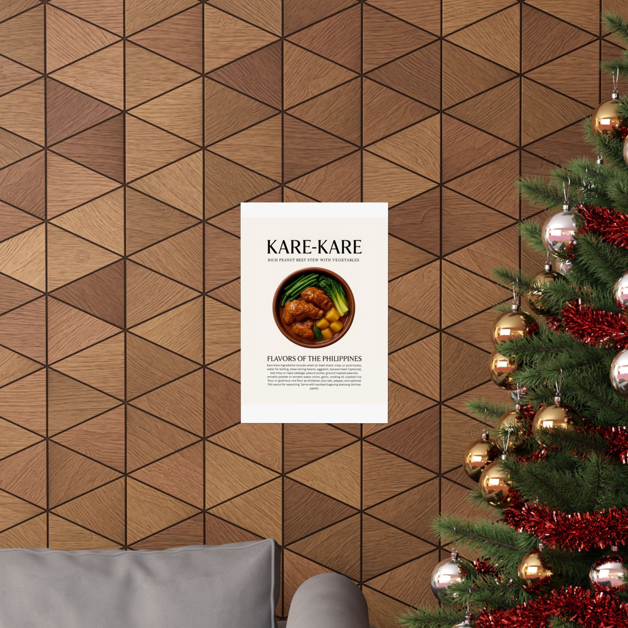 Kare-Kare Poster — Filipino Cuisine Matte Vertical Food Art Print