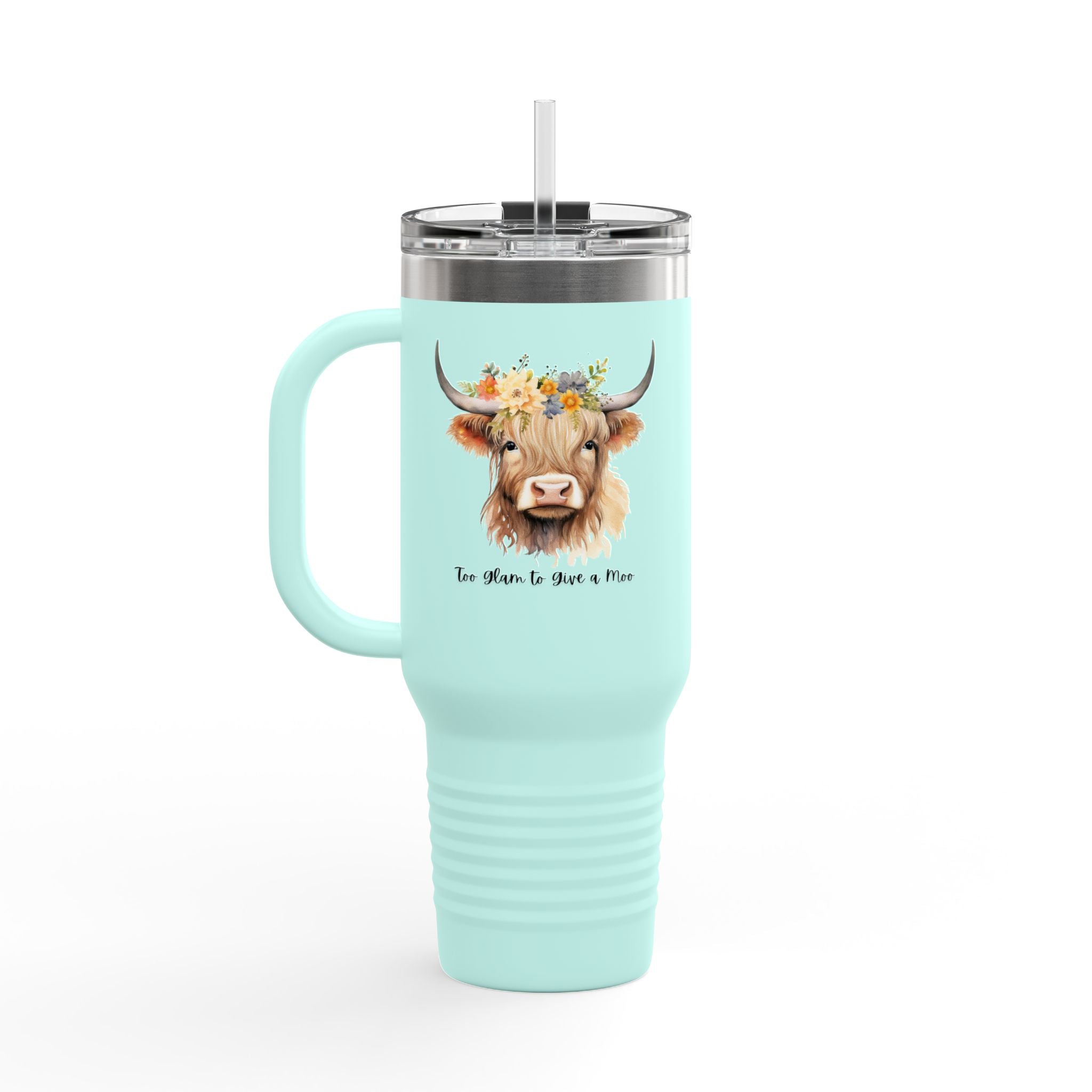 Charming Cow Insulated Travel Mug - Perfect Gift for Farmers, Nature Lovers, Camping, Outdoor Adventures, Birthday, Thank You