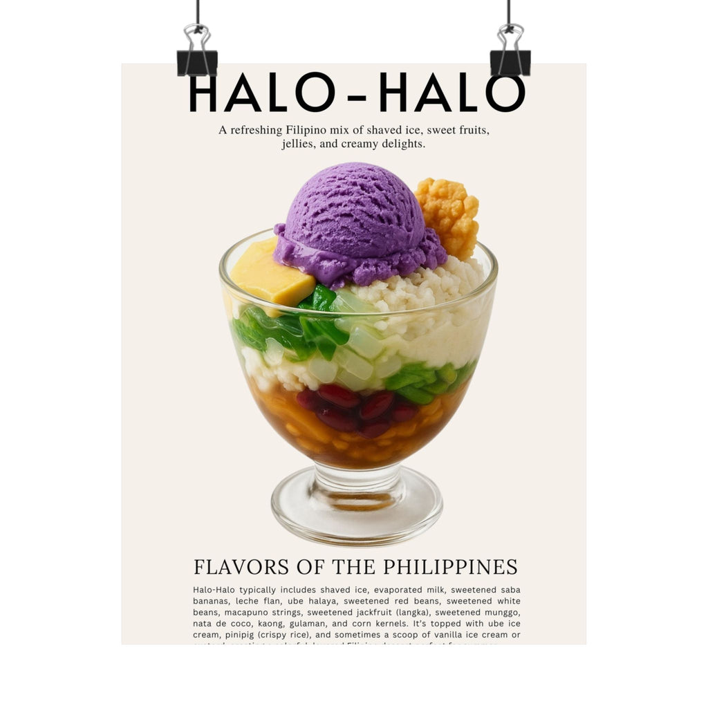 Halo-Halo Dessert Poster — Vibrant Filipino Food Wall Art