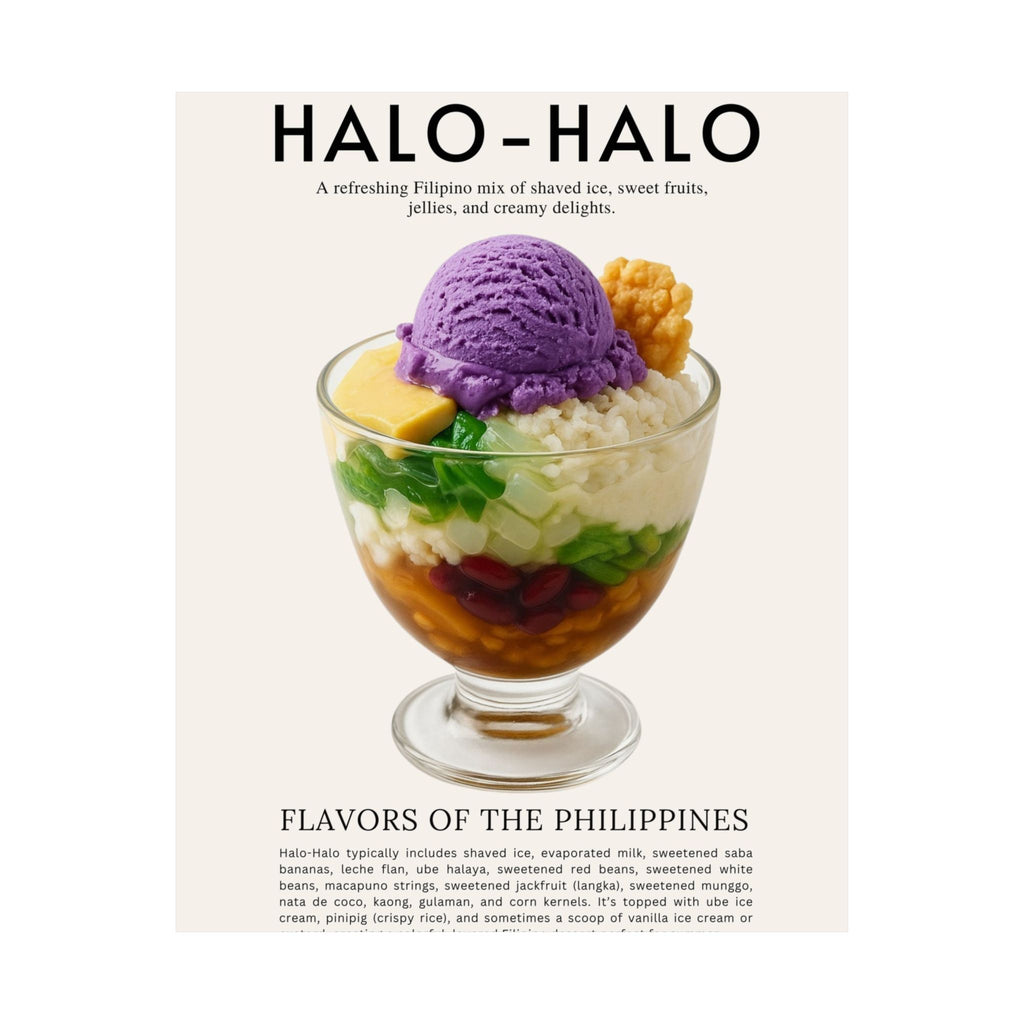 Halo-Halo Dessert Poster — Vibrant Filipino Food Wall Art