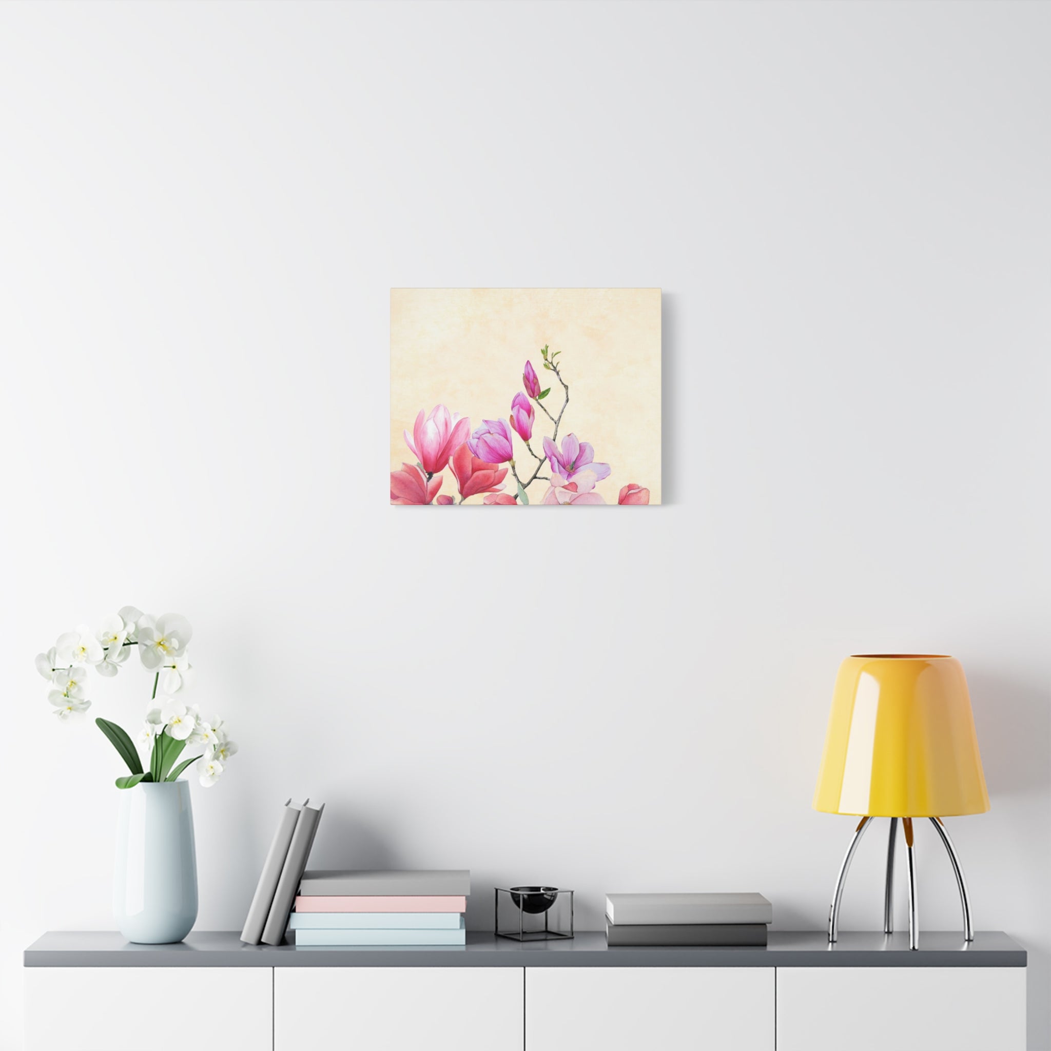 Country Meadow Magnolia – Watercolor Cottagecore Canvas Wall Art | Rustic Farmhouse Floral Print (Vertical & Horizontal)