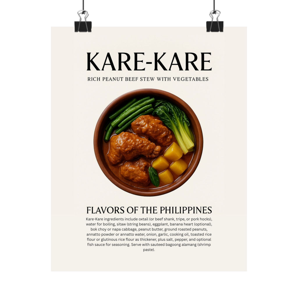 Kare-Kare Poster — Filipino Cuisine Matte Vertical Food Art Print
