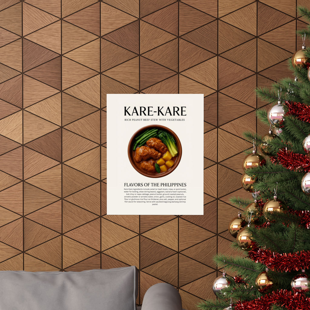 Kare-Kare Poster — Filipino Cuisine Matte Vertical Food Art Print