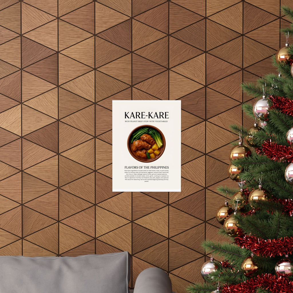 Kare-Kare Poster — Filipino Cuisine Matte Vertical Food Art Print
