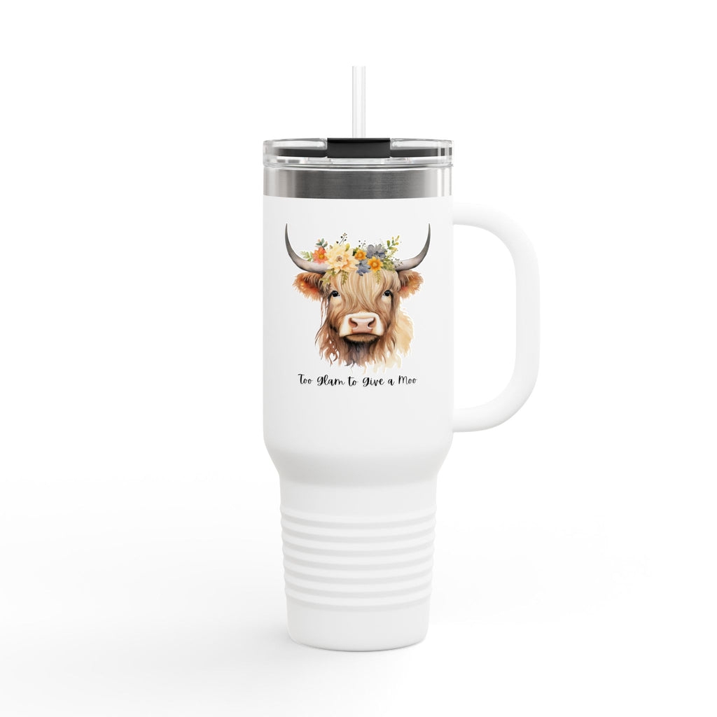 Charming Cow Insulated Travel Mug - Perfect Gift for Farmers, Nature Lovers, Camping, Outdoor Adventures, Birthday, Thank You