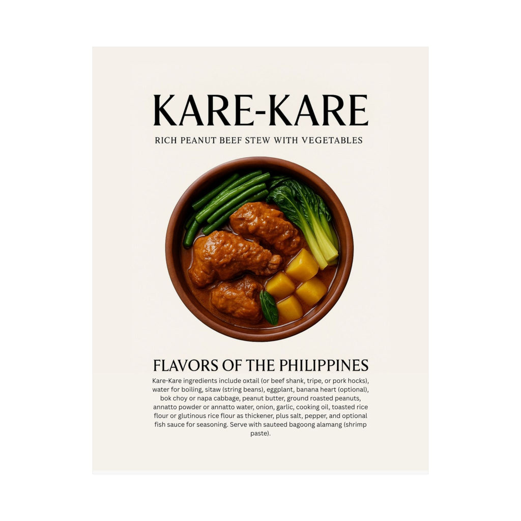 Kare-Kare Poster — Filipino Cuisine Matte Vertical Food Art Print