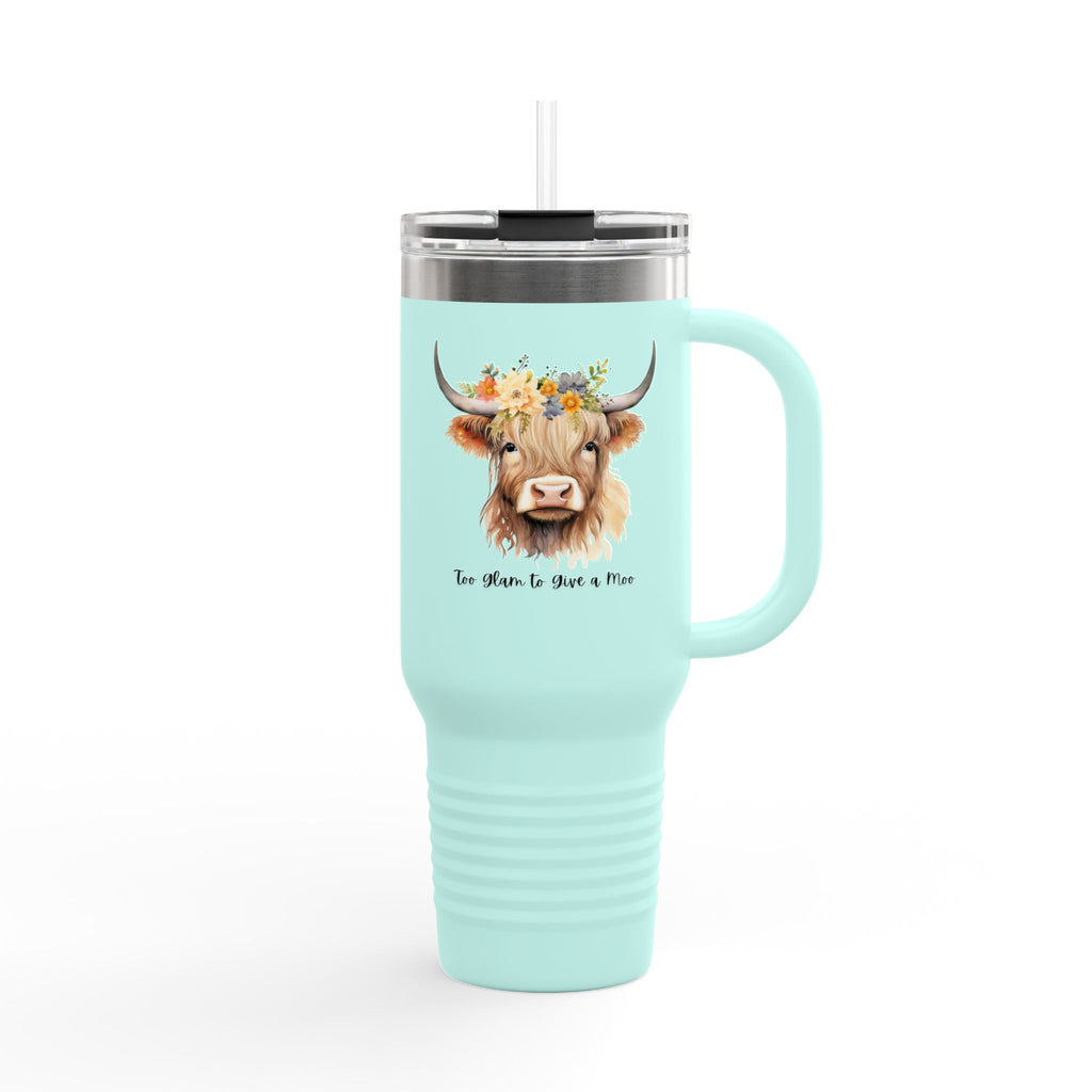 Charming Cow Insulated Travel Mug - Perfect Gift for Farmers, Nature Lovers, Camping, Outdoor Adventures, Birthday, Thank You