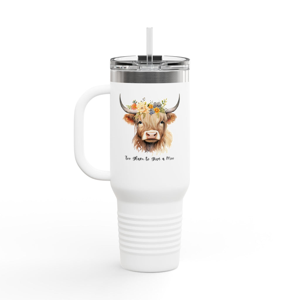 Charming Cow Insulated Travel Mug - Perfect Gift for Farmers, Nature Lovers, Camping, Outdoor Adventures, Birthday, Thank You