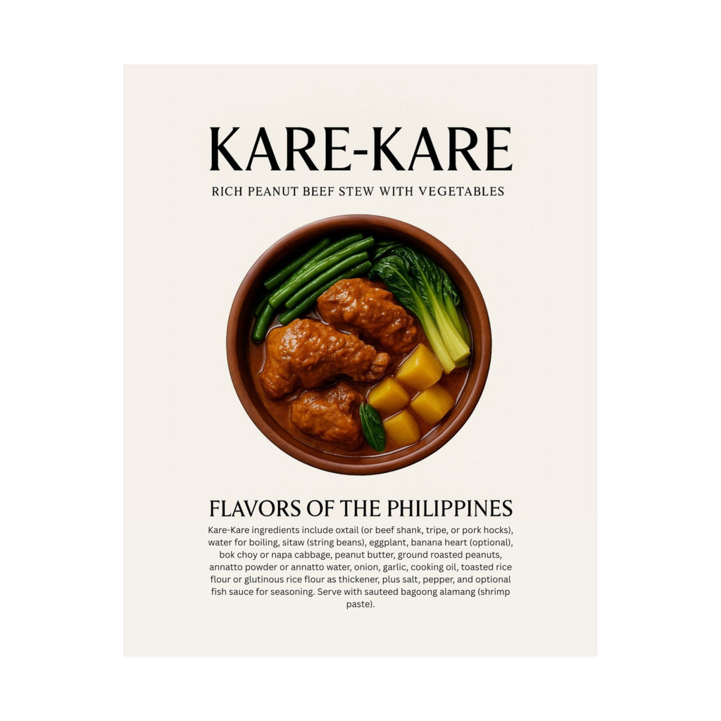 Kare-Kare Poster — Filipino Cuisine Matte Vertical Food Art Print