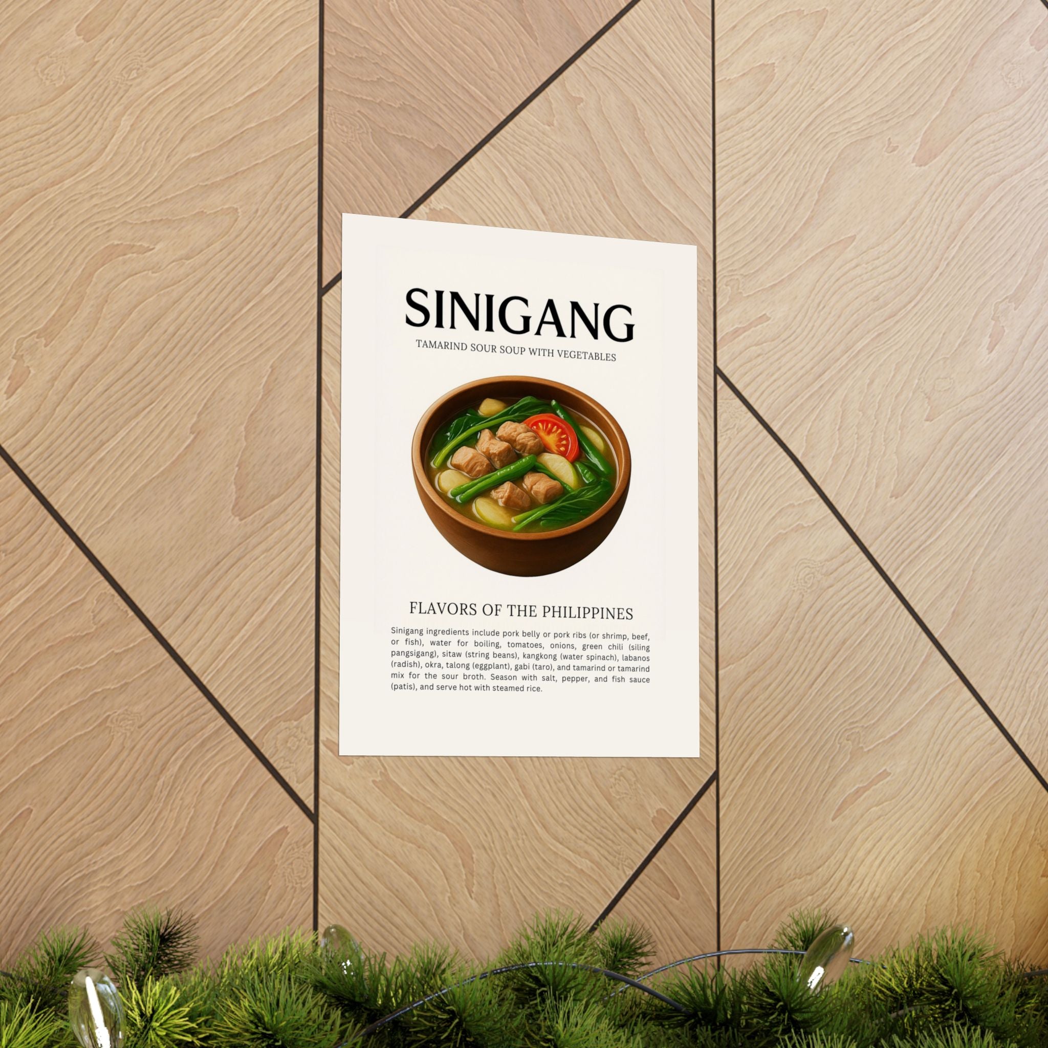 Vertical Poster - Sinigang Food Art Poster