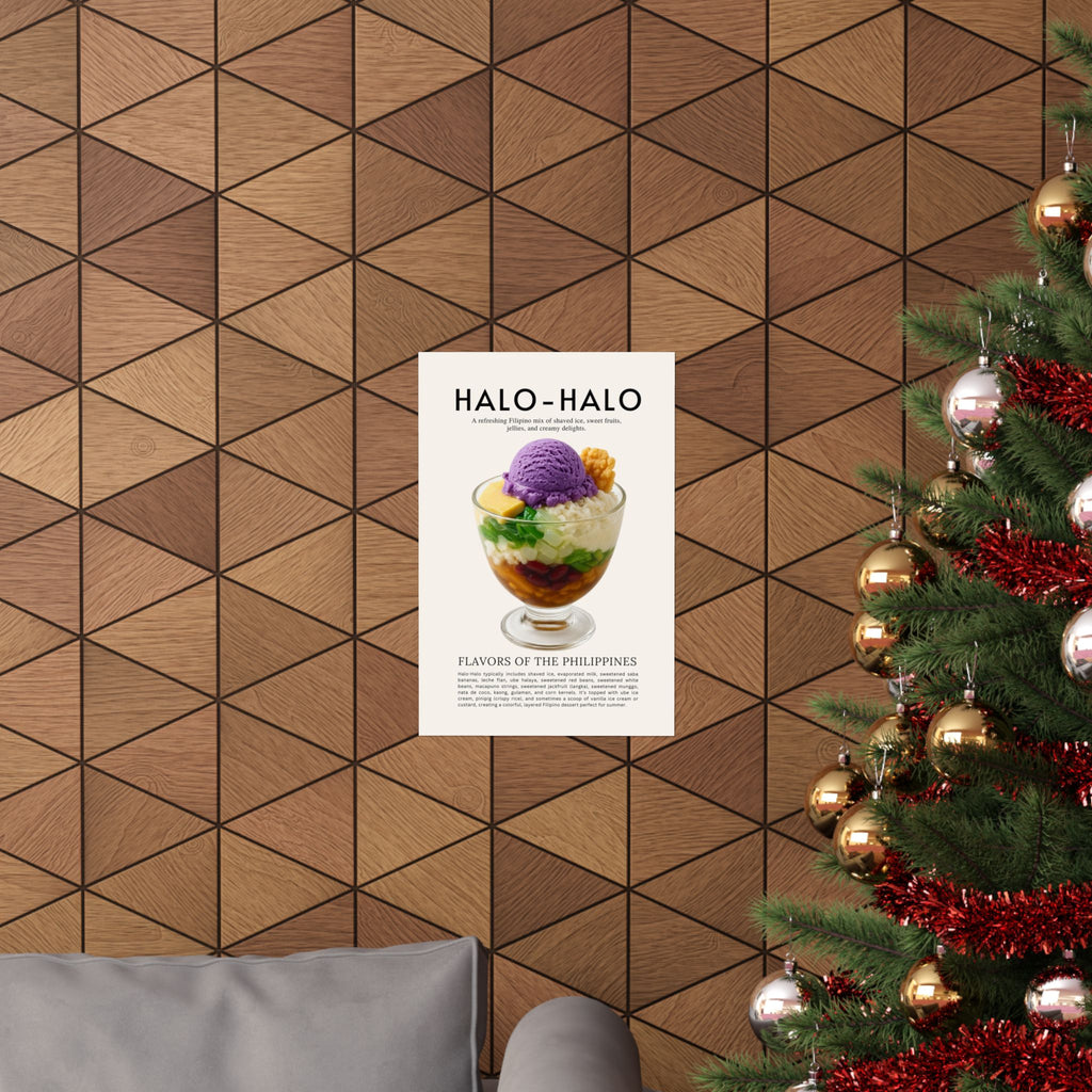Halo-Halo Dessert Poster — Vibrant Filipino Food Wall Art